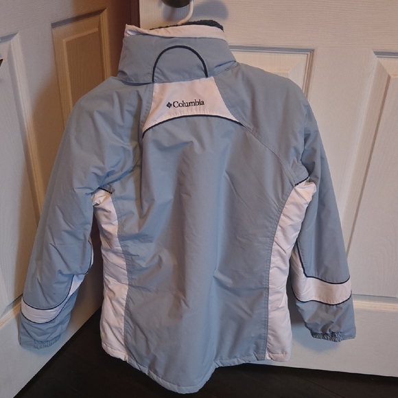 Columbia Womens Light Blue and White Puffer Jacket - Picture 2 of 5